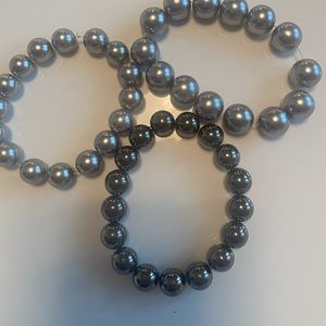 Set of 3 gray bracelets